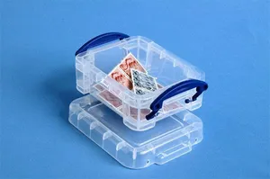 Box, plastový, s viečkom, 0,07 l, priehľadný, SKUTOČNE UŽITOČNÝ